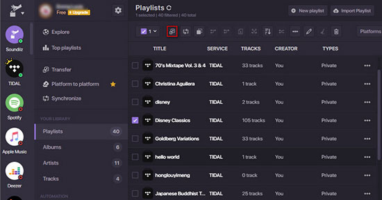 convert tidal playlist to spotify via soundiiz