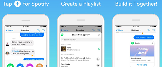 create group playlist on messenger