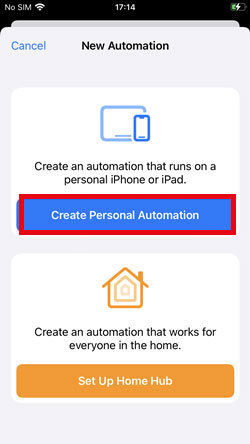 create personal automation on ios to set spotify sleep timer