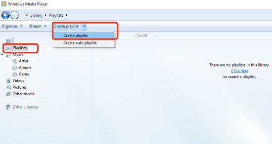 create itunes playlist on old version windows media player
