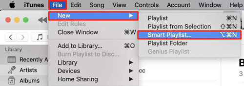 create smart playlist on itunes mac to save audible books