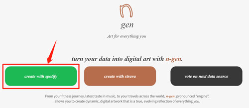 create with spotify in n gen website