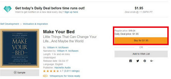 get audible books without membership via daily deals