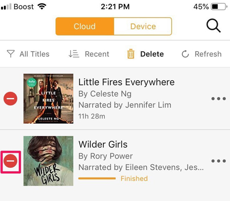 redownload audible books