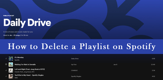 how to delete a playlst on spotify