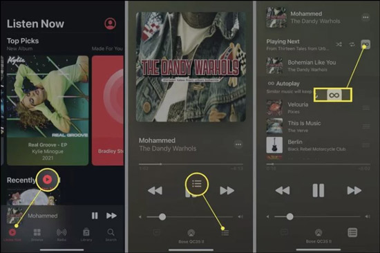 disable apple music autoplay on mobiles