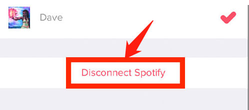 remove spotify from tinder on ios
