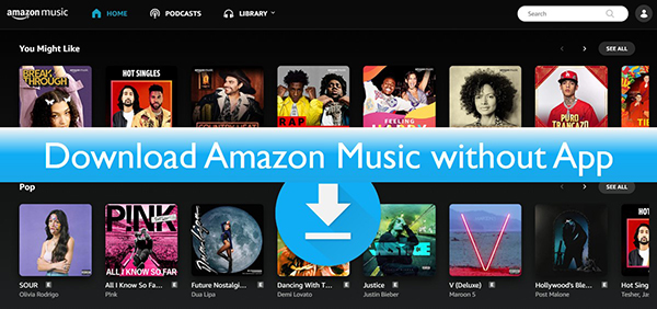 download amazon music without app