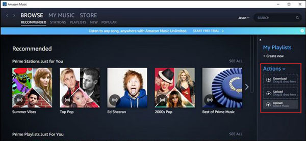 download amazon prime music on pc actions