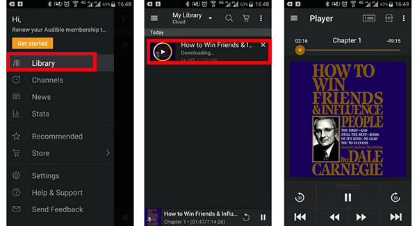 download and listen to audible books offline on iphone