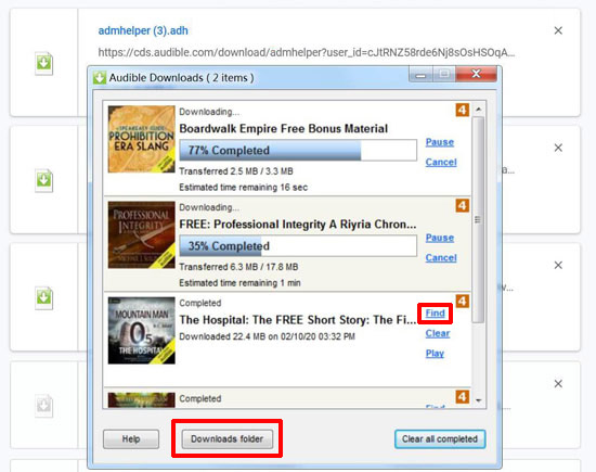 audible books download on pc via audible download manager
