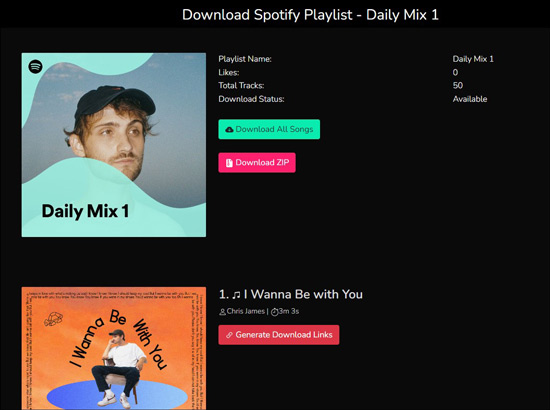 download spotify playlist zip online