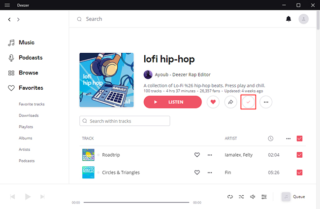 download deezer playlist on computer