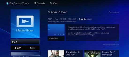 download music player on ps4