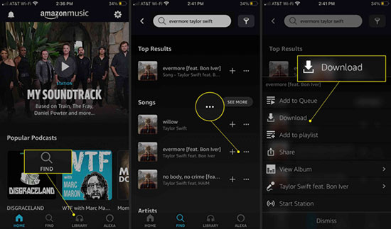 play amazon music offline on ipod touch