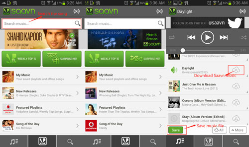 download songs from saavn on mobile devices