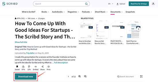 download scribd documents with download option
