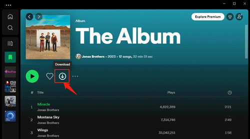 download albums on Spotify pc with premium