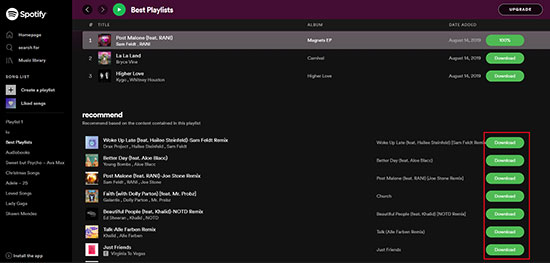 download spotify music to mp3 player online