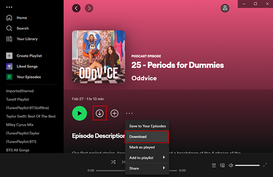 download spotify podcasts free from pc