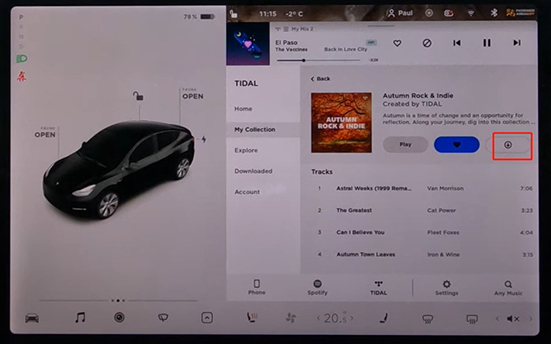 download hifi music from tidal to tesla