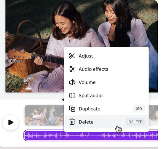 edit apple music on canva