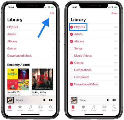 enable apple music playlist