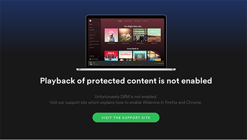spotify web player not working on chromebook