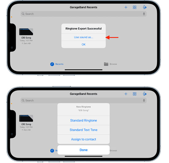 export and custom ringtone iphone spotify via garageband