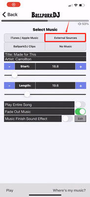 add and use spotify music on ballpark dj