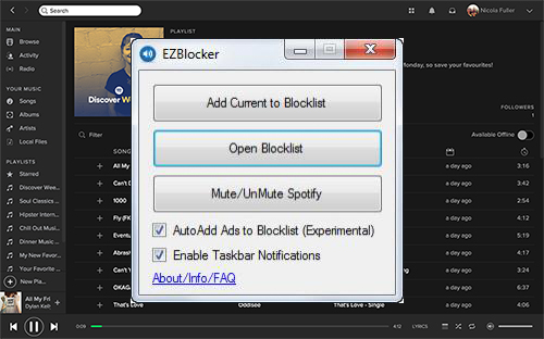 ezblocker spotify ad blocker windows