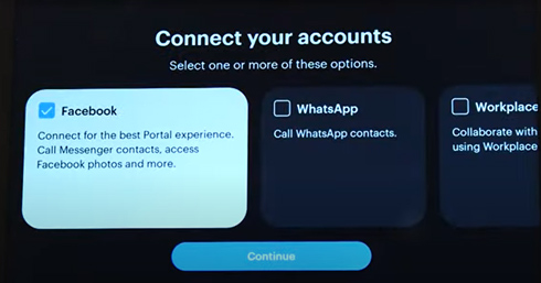 connect your accounts facebook portal