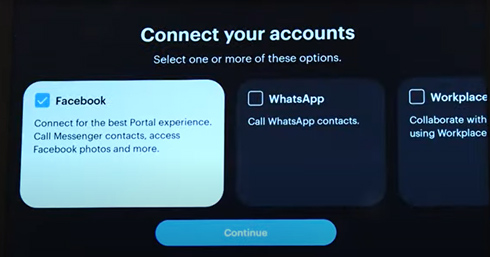 connect your accounts on facebook portal