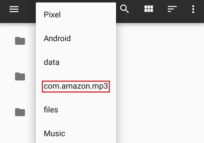where does amazon music download to android phone