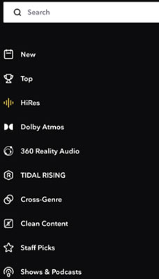 find music on tidal