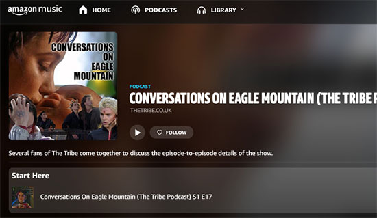 follow amazon music podcasts
