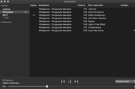foobar2000 tidal player