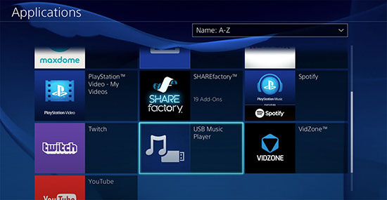 get apple music on ps4 via usb