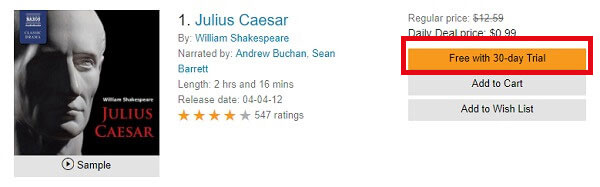 get free audible books without membership via free trial