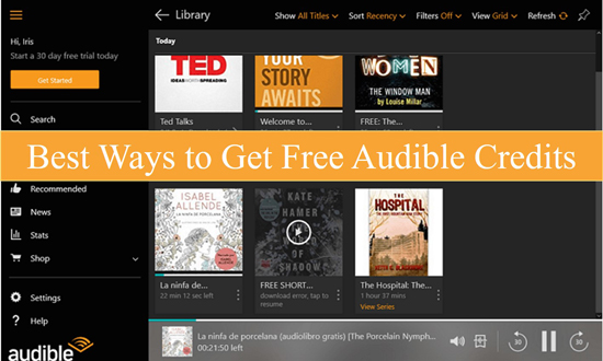 how to get free audible credits