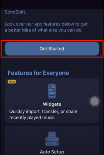 get started songshift