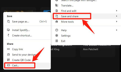 chromecast spotify via chrome browser cast function