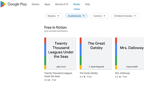 google play audiobooks audible alternative app