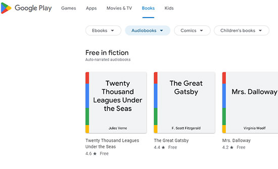google play audiobooks audible alternative app