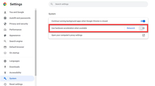 disable hardware acceleration to record netflix without black screen