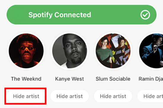 how to change top artists on spotify bumble