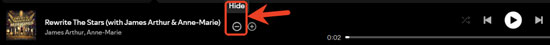 dislike spotify songs directly on now playing bar desktop