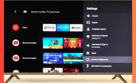 hisense tv device preference