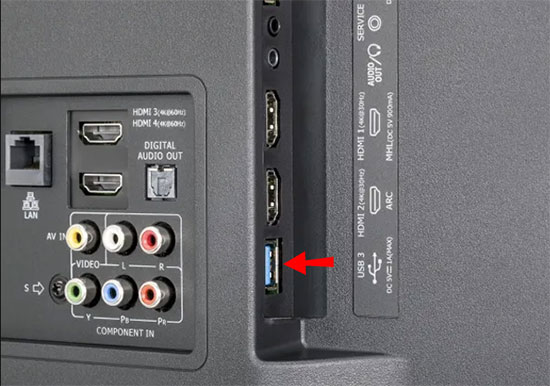 hisense tv usb port
