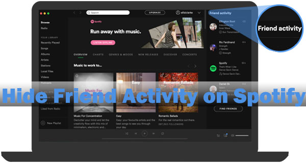 how to hide friend activity on spotify